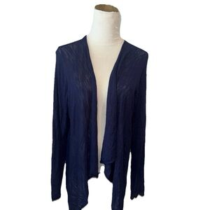 NWT Chico’s Blue Drape Front Cardigan Sweater 1 M 8